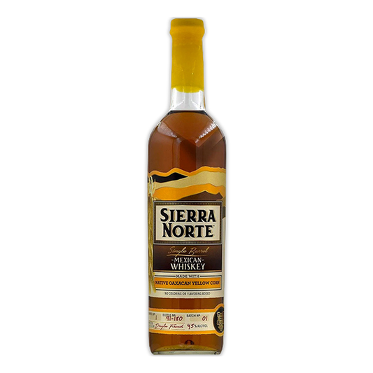 Sierra Norte Single Barrel Mexican Whiskey Native Oaxacan Yellow Corn 45% ABV / 90 PROOF (750mL)